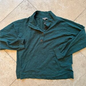 Lilla P Green Button-Up Top